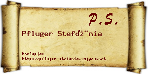 Pfluger Stefánia névjegykártya